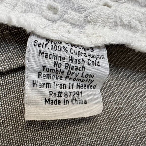 Johnny Was Darla Tunic White Embroidered Eyelet Lace Short Sleeve Swing Top - Picture 14 of 14